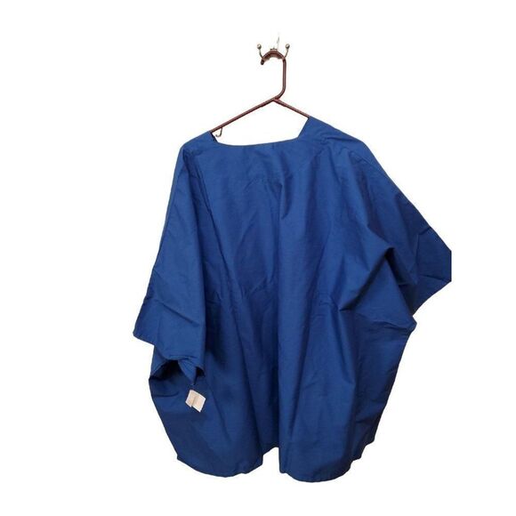 Ams Women Short Sleeve Scrub Top 8X Royal Blue - Picture 2 of 6